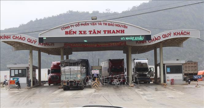 From the beginning of 2023, Tan Thanh border gate has cleared more than 830 batches of fresh fruit with about 155,0000 tonnes  (worth 48 million USD), a surge of 200% compared to the same period in 2022. VNA Photo: Quang Duy 