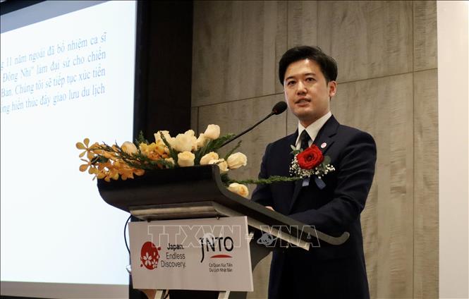 Deputy Chief Representative of the JNTO office in Vietnam Uchida Shusuke says flights between Vietnam and Japan have recovered 95% as compared to their pre-pandemic levels. VNA Photo: Xuân Anh 