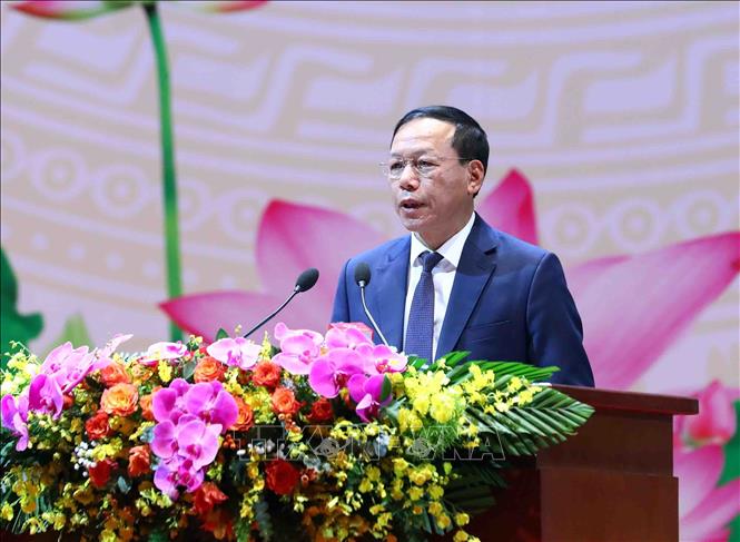 Phó Chánh án Toà án nhân dân Tối cao Nguyễn Trí Tuệ phát biểu. Ảnh: Phạm Kiên - TTXVN