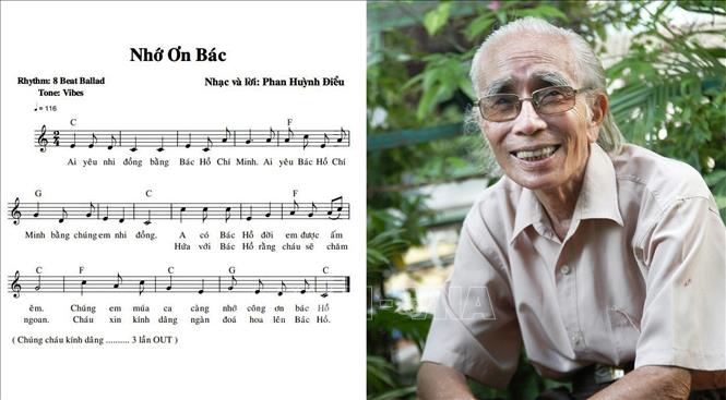 Nhạc sĩ Phan Huỳnh Điểu có biệt danh “Con chim vàng của nền âm nhạc Việt Nam”, một trong 10 nhạc sĩ nổi tiếng Việt Nam. Ông có những đóng góp to lớn cho sự nghiệp âm nhạc dân tộc, đoạt Giải thưởng văn học nghệ thuật Hồ Chí Minh. Ảnh: Ngô Lịch-TTXVN