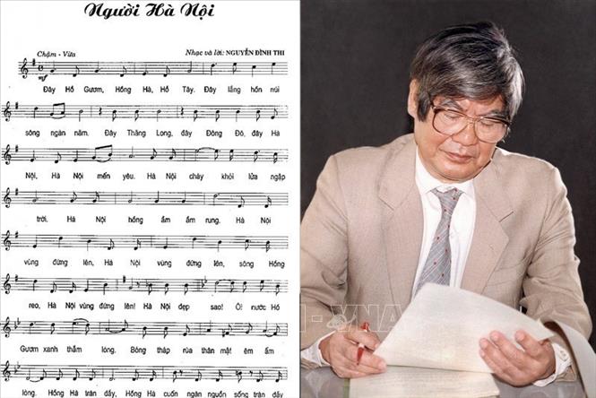 Nhà văn, nhà thơ, nhà phê bình văn học và nhạc sĩ Nguyễn Đình Thi thuộc thế hệ các nghệ sĩ trưởng thành trong kháng chiến chống Pháp. Ông có 2 tác phẩm nổi tiếng là Diệt phát-xit và Người Hà Nội vào hàng hay nhất và lớn nhất của âm nhạc Việt Nam thế kỷ XX, có ảnh hưởng lớn đến công chúng. Những tác phẩm văn xuôi của ông đã phản ánh kịp thời cuộc chiến đấu anh dũng của nhân dân ta. Hàng chục vở kịch của ông đã để lại dấu ấn sâu sắc trên sân khấu kịch Việt Nam. Ảnh: Ngô Lịch - TTXVN