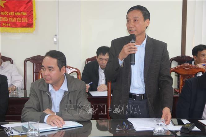 Giám đốc Trung tâm hỗ trợ phát triển doanh nghiệp tỉnh, nguyên Đại biểu Quốc hội tỉnh Thái Bình khóa XIV Bùi Văn Xuyền phát biểu ý kiến tại hội nghị. Ảnh: Thu Hoài -TTXVN 