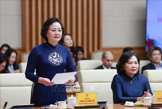 Bộ trưởng Bộ Nội vụ Phạm Thị Thanh Trà phát biểu. Ảnh: Dương Giang-TTXVN