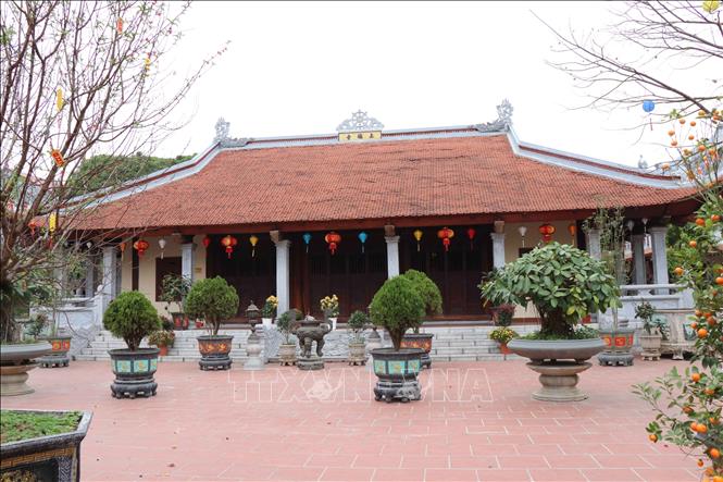 Chùa Cung Kiệm, xã Nhân Hòa, nơi lưu giữ Bảo vật quốc gia Tượng Quan âm đá thời Lê sơ. Ảnh: Thanh Thương- TTXVN