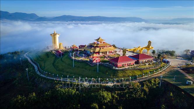 Toàn cảnh Không gian văn hóa tâm linh Phật giáo Samten Hills Dalat. Ảnh: TTXVN phát