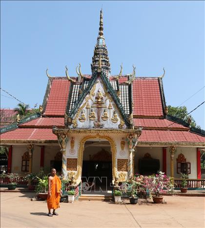 Trong ảnh: Khu vực chánh điện Chùa Sóc Lớn. Ảnh: Sỹ Tuyên - TTXVN