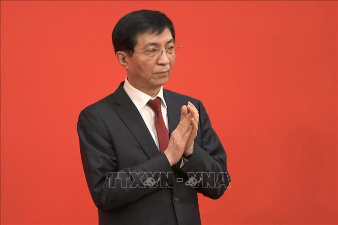 Ông Vương Hộ Ninh được bầu làm Chủ tịch Chính Hiệp Trung Quốc ngày 10/3/2023. Ảnh: AFP/TTXVN