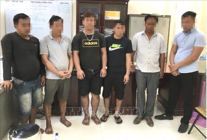 Những đối tượng có liên quan đến vụ việc. Ảnh: TTXVN phát 