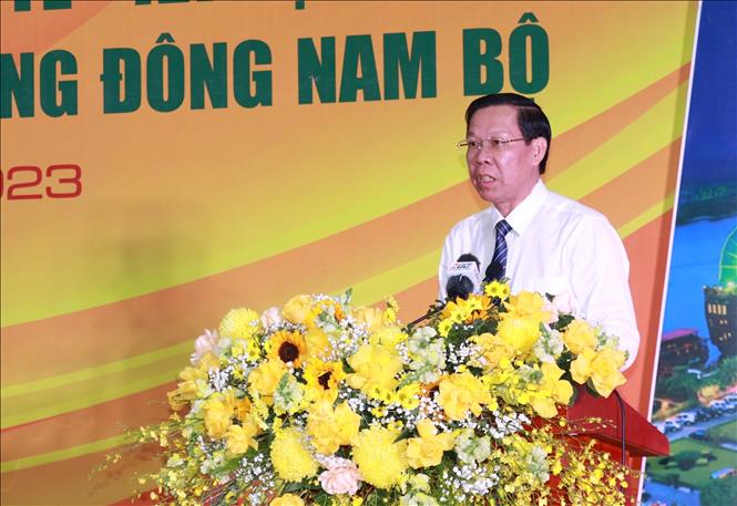 Chủ tịch UBND TP Hồ Chí Minh Phan Văn Mãi phát biểu. Ảnh: Sỹ Tuyên - TTXVN