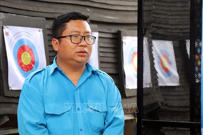 Phó Bí thư Thành đoàn, Chủ tịch Hội Liên hiệp thanh niên thành phố Cần Thơ Trần Việt Tuấn phát biểu tại Lễ ra mắt CLB. Ảnh: Trung Kiên - TTXVN