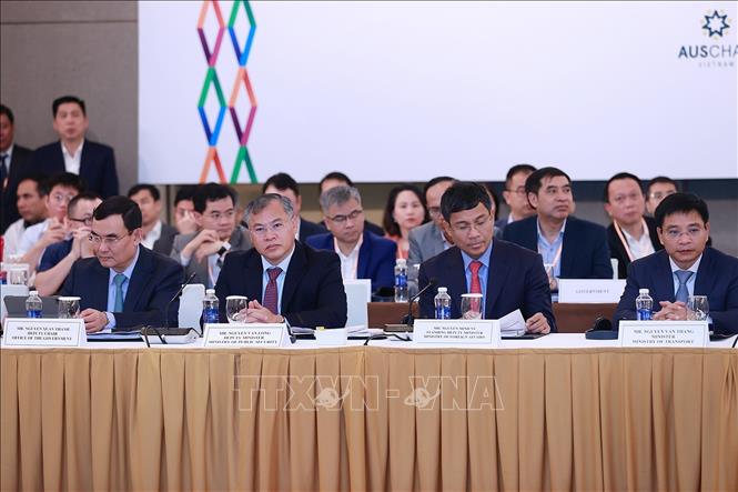 Các đại biểu tham dự Diễn đàn doanh nghiệp Việt Nam thường niên 2023. Ảnh: Dương Giang-TTXVN
