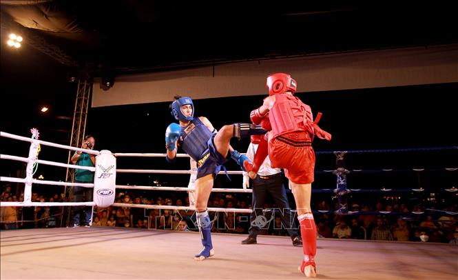 Trong ảnh: Sôi nổi, hấp dẫn và kịch tính tại Giải vô địch các Câu lạc bộ Muay Quốc gia năm 2023. Ảnh: Quang Thái- TTXVN