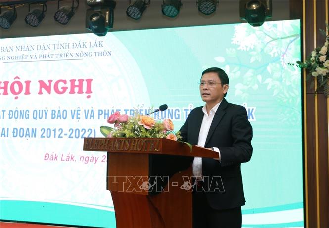 Ông Nguyễn Tuấn Hà, Phó chủ tịch Thường trực UBND tỉnh Đắk Lắk phát biểu tại hội nghị. Ảnh: Tuấn Anh – TTXVN