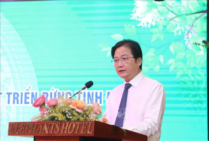 Ông Nguyễn Hoài Dương, Giám đốc Sở Nông nghiệp và Phát triển nông thôn tỉnh Đắk Lắk phát biểu tại hội nghị. Ảnh: Tuấn Anh - TTXVN