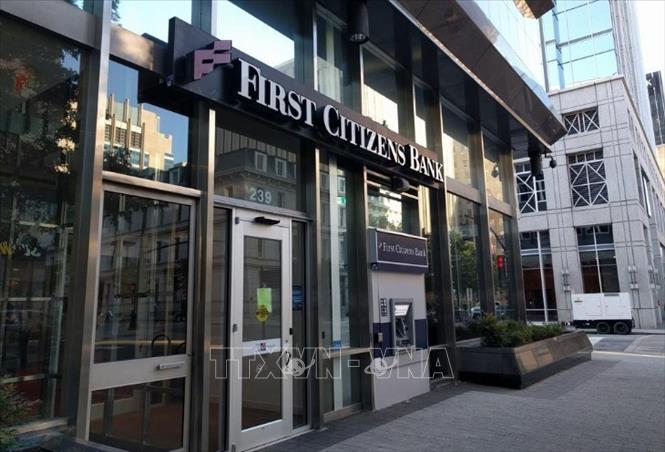 Chi nhánh Ngân hàng First Citizens ở Raleigh, tiểu bang Bắc Carolina (Mỹ). Ảnh: Bizjournals/TTXVN