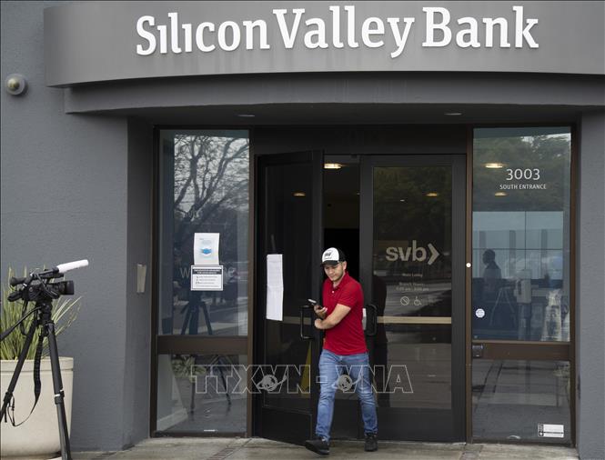 Trụ sở Ngân hàng Silicon Valley Bank (SVB) ở Santa Clara, California (Mỹ). Ảnh: THX/TTXVN