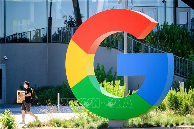 Biểu tượng Google tại trụ sở ở Mountain View, California, Mỹ. Ảnh: AFP/ TTXVN