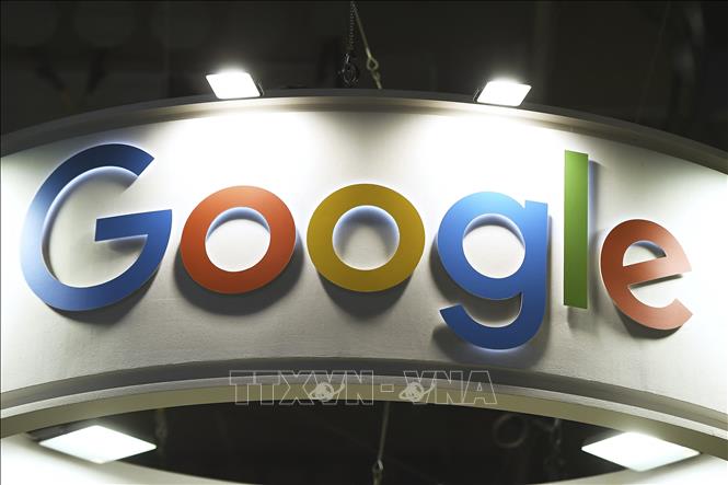 (Tư liệu) Biểu tượng Google tại triển lãm ở Barcelona, Tây Ban Nha. Ảnh: AFP/ TTXVN