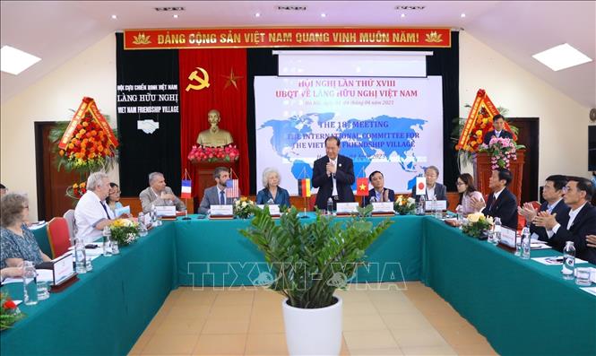 Quang cảnh Hội nghị quốc tế lần thứ XVIII về Làng Hữu nghị Việt Nam. Ảnh: Văn Điệp - TTXVN