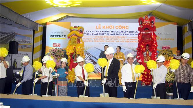  Lễ khởi công nhà máy Kärcher Việt Nam tại Quảng Nam. Ảnh: Trần Tĩnh -TTXVN
