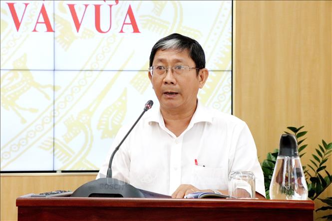 Trong ảnh: Ông Nguyễn Quang Nghị, Giám đốc Sở Tài chính, cho biết các chính sách chưa đủ hấp dẫn, chưa thực sự đáp ứng mong muốn, nhu cầu của doanh nghiệp, nhà đầu tư. Ảnh: Thu Hiền - TTXVN