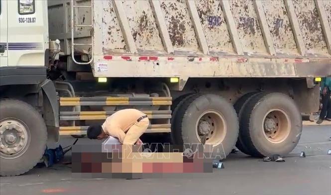 Trong ảnh: Hiện trường vụ tai nạn. Ảnh: TTXVN phát.
