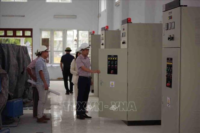 Trạm bơm Ngòi Mân được đầu tư hơn 77 tỷ đồng để xây dựng trạm bơm với 5 tổ máy có công suất 7.000m3/h mỗi máy và hơn 3km kênh dẫn tại xã Yên Sơn, huyện Lục Nam. Ảnh: Phương Uyên - TTXVN phát