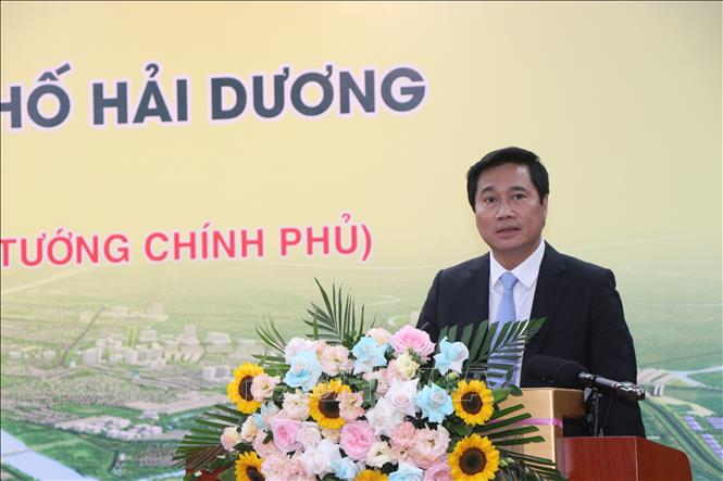 Trong ảnh: Thứ trưởng Bộ Xây dựng Nguyễn Tường Văn phát biểu tại hội nghị. Ảnh: Mạnh Tú - TTXVN
