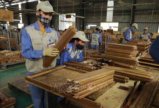 Sản phẩm đồ gỗ nội, ngoại thất của Công ty được xuất khẩu sang thị trường Mỹ, Canada, Châu Âu, Nga, Nhật Bản. Ảnh: Vũ Sinh – TTXVN