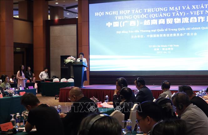 Trong ảnh: Hội nghị hợp tác Thương mại và Xuất nhập khẩu Việt Nam - Quảng Tây (Trung Quốc). Ảnh: Xuân Anh -TTXVN
