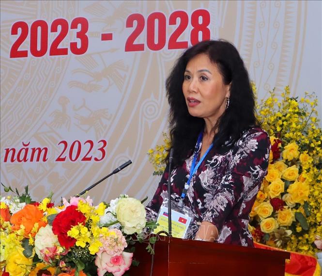 Tổng Thư ký Hội Đỗ Ngọc Hường phát biểu. Ảnh: Nguyễn Thùy Dương - TTXVN phát