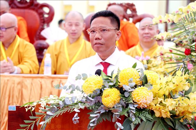 Ông Nguyễn Thực Hiện, Phó Chủ tịch UBND thành phố Cần Thơ phát biểu tại buổi lễ. Ảnh: Thu Hiền - TTXVN