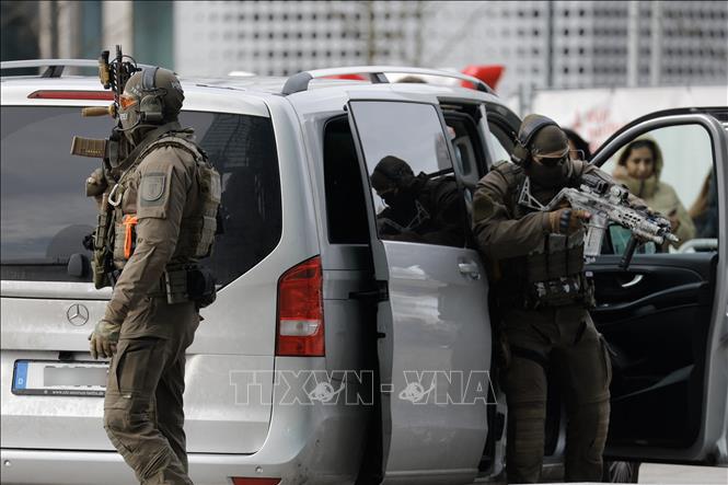 (Tư liệu) Cảnh sát Đức triển khai tăng cường an ninh tại thủ đô Berlin. Ảnh: AFP/ TTXVN
