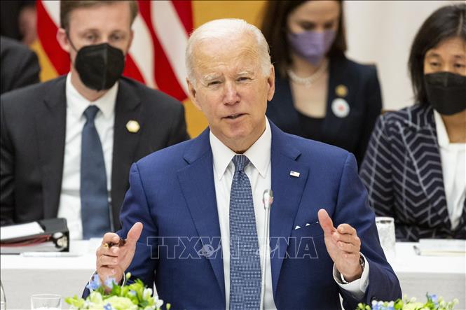 (Tư liệu) Tổng thống Mỹ Joe Biden phát biểu tại Hội nghị thượng đỉnh nhóm Bộ Tứ tại Tokyo, Nhật Bản ngày 24/5/2022. Ảnh: AFP/TTXVN