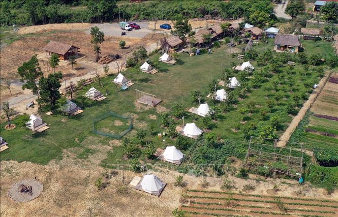 Trong ảnh: Một góc nông trại An Phú Farm vừa được đưa vào hoạt động phục vụ du khách dịp lễ năm nay. Ảnh: Trần Lê Lâm - TTXVN 