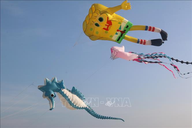 A kite flying festival is held on May 1 along the beach of Phan Thiet resort city in the south central province of Binh Thuan. VNA Photo: Nguyễn Thanh