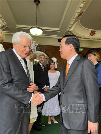 State President Vo Van Thuong and Italian President Sergio Mattarella. Photo by courtesy/VNA