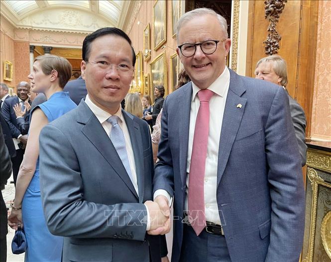 State President Vo Van Thuong and Australian Prime Minister Anthony Albanese. Photo by courtesy/VNA