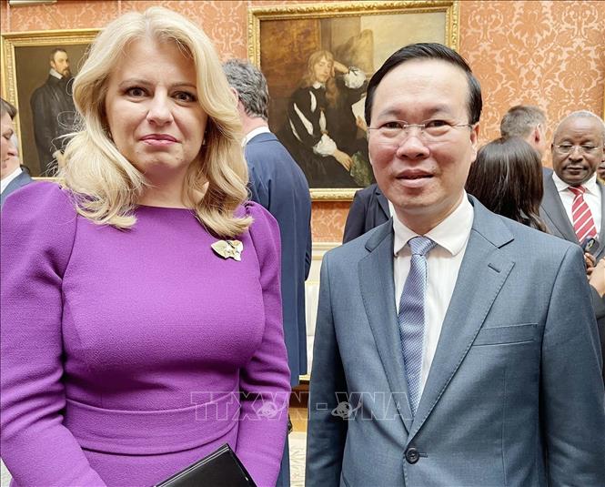 State President Vo Van Thuong and President of Slovakia Zuzana Caputova. Photo by courtesy/VNA