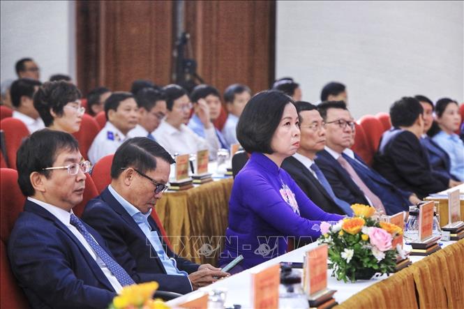 Các đại biểu đến dự buổi lễ. Ảnh: Tuấn Anh - TTXVN