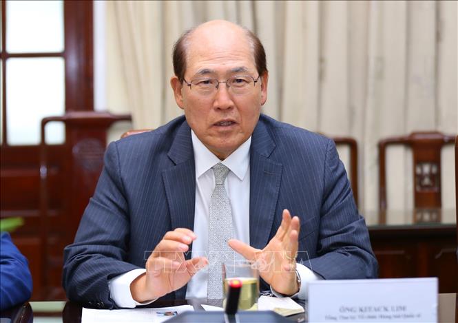 Tổng Thư ký Hàng hải quốc tế (IMO) Kitack Lim phát biểu. Ảnh: TTXVN