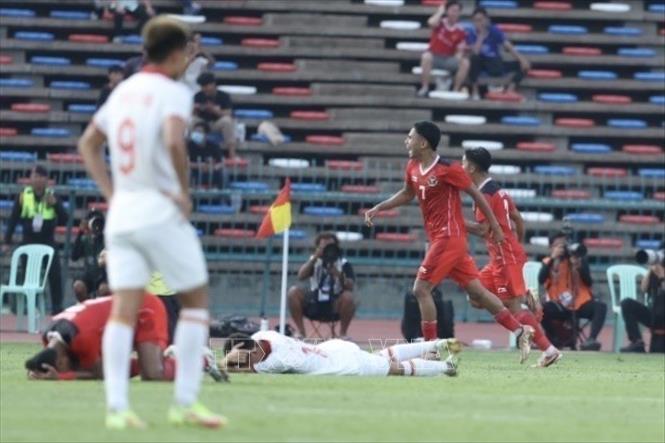 Thua U22 Indonesia, U22 Việt Nam trở thành cựu vô địch SEA Games. Ảnh: Minh Quyết-TTXVN