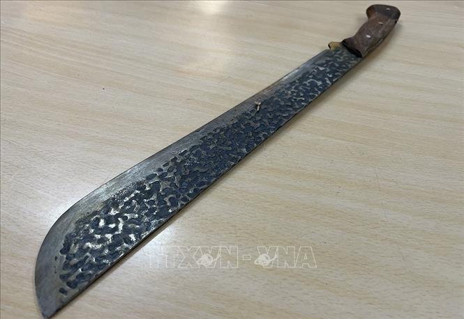 Trong ảnh: Hung khí gây án. Ảnh: TTXVN phát