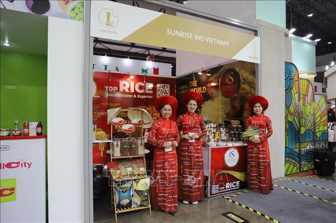 A Vietnamese pavilion at the Thaifex Anuga 2023. VNA Photo: Huy Tiến