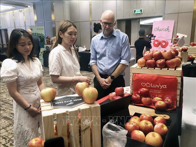High-quality imported food and beverage (F&B) products of New Zealand are introduced to consumers. VNA Photo: Mỹ Phương