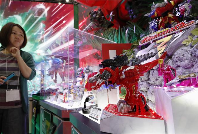 Đồ chơi được trưng bày tại Triển lãm đồ chơi quốc tế Tokyo, Nhật Bản. Ảnh: Kyodo/TTXVN