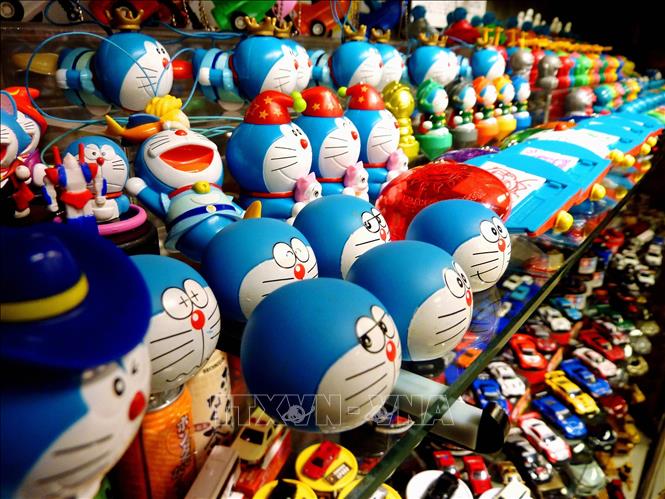 Đồ chơi được trưng bày tại bảo tàng ở Tokyo, Nhật Bản. Ảnh: Kyodo/TTXVN