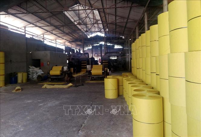 Hợp tác xã chế biến lâm sản huyện Quan Hóa, Thanh Hóa đã khắc phục vi phạm và được hoạt động. Ảnh: Nguyễn Nam-TTXVN