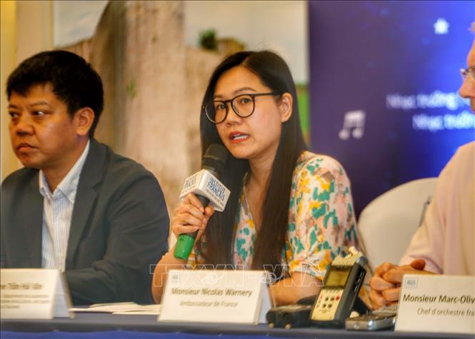 Bà Trần Hải Vân, Cục phó Cục Hợp tác Quốc tế (Bộ Văn hoá, Thể thao và Du lịch) phát biểu. Ảnh: Tuấn Đức - TTXVN