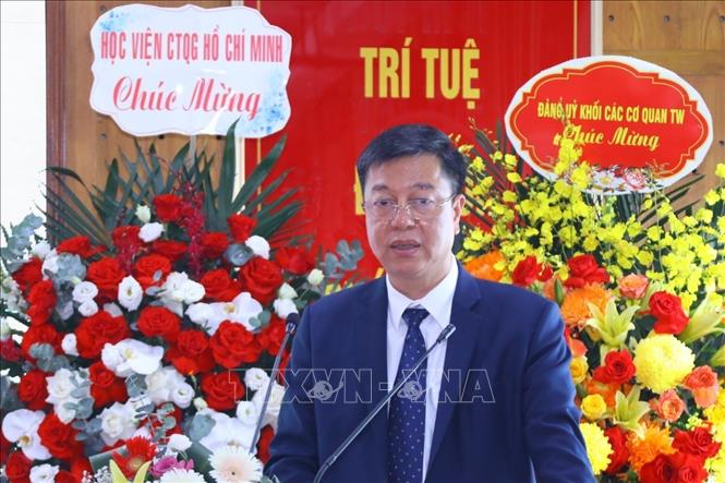 Giám đốc, Tổng Biên tập Nhà xuất bản Chính trị quốc gia Sự thật Vũ Trọng Lâm phát biểu. Ảnh: Văn Điệp - TTXVN